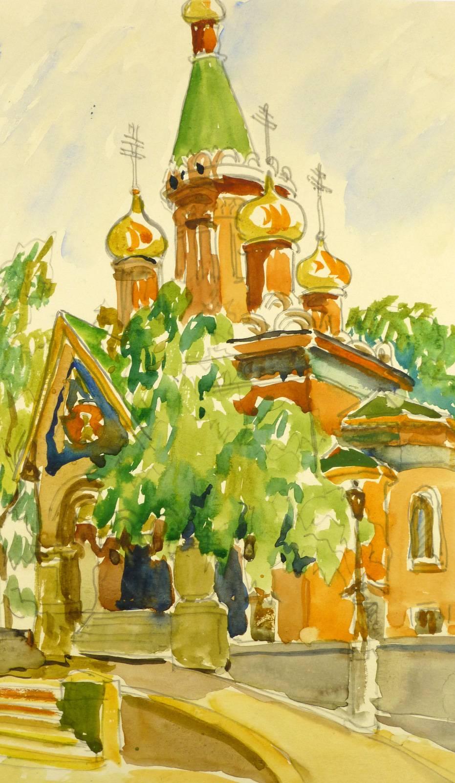 Sofia, Bulgarie - Beige Landscape Art par Unknown