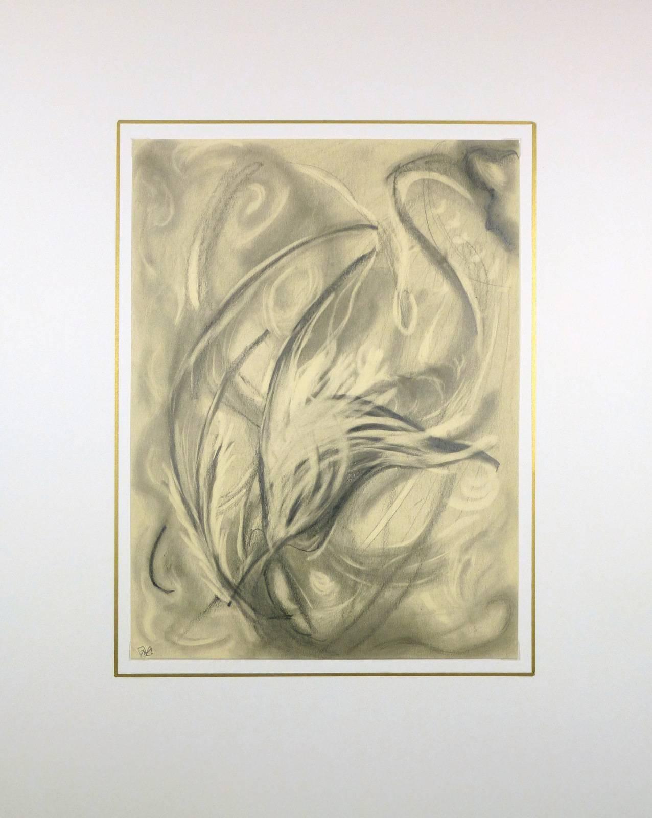 Dynamic Flow Abstract - Brown Abstract Drawing by Hugo Esteban