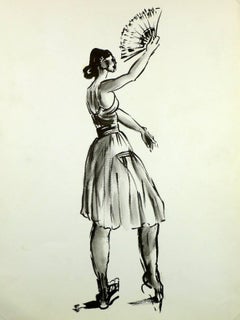 Flamenco Dancer with Fan