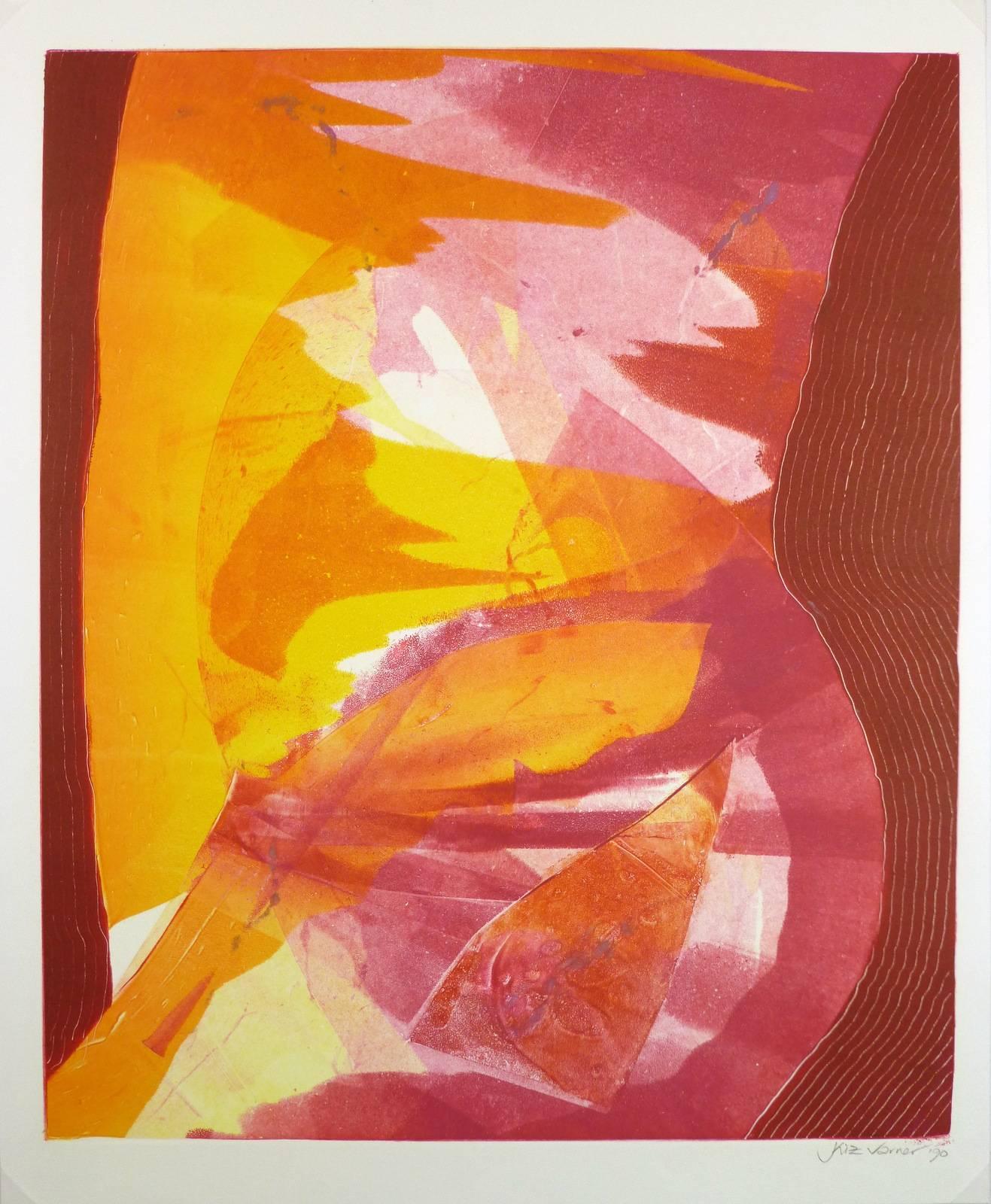 rouge et jaune abstrait