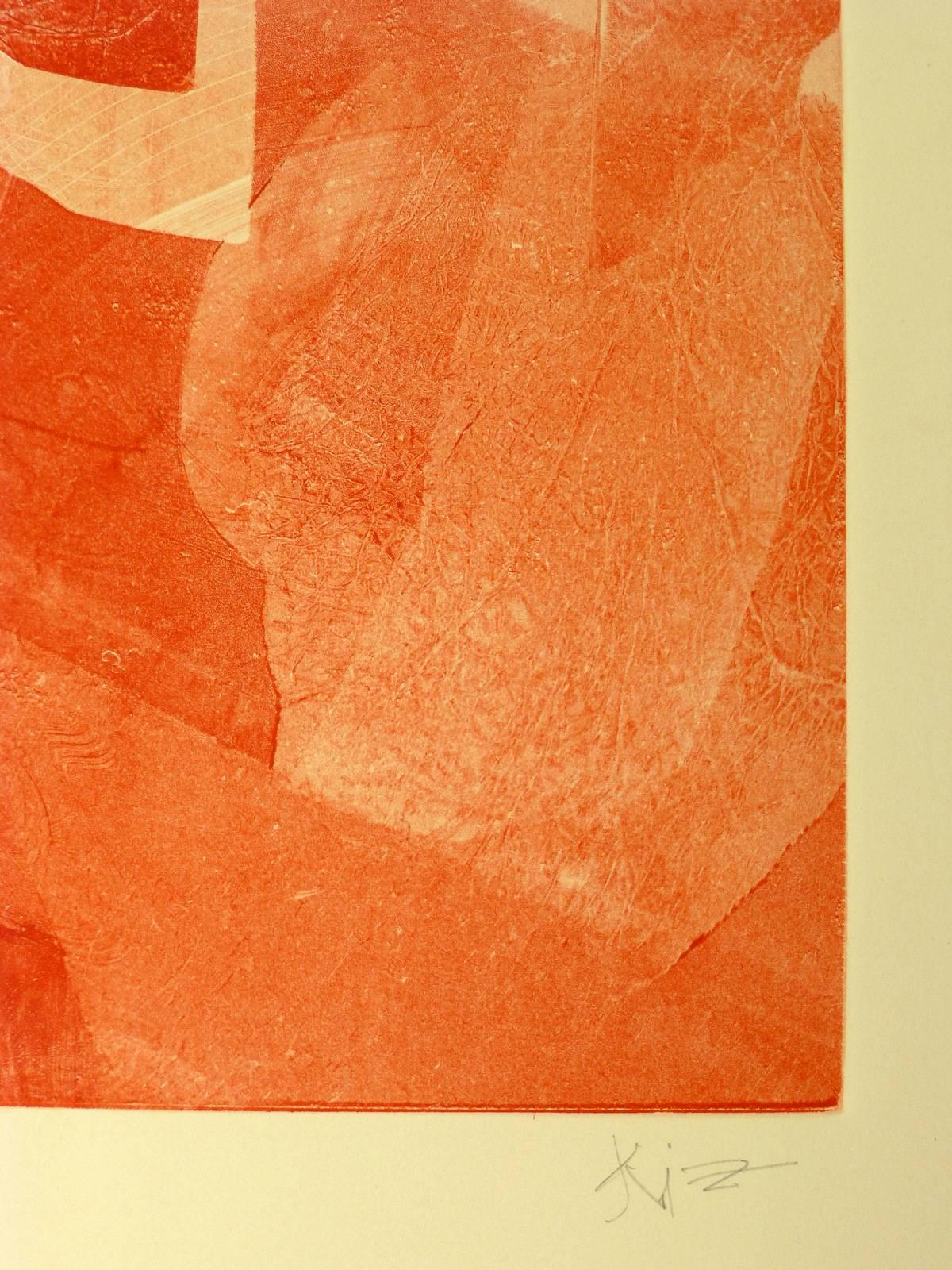 Orange Abstract - Painting by Kismine Varner