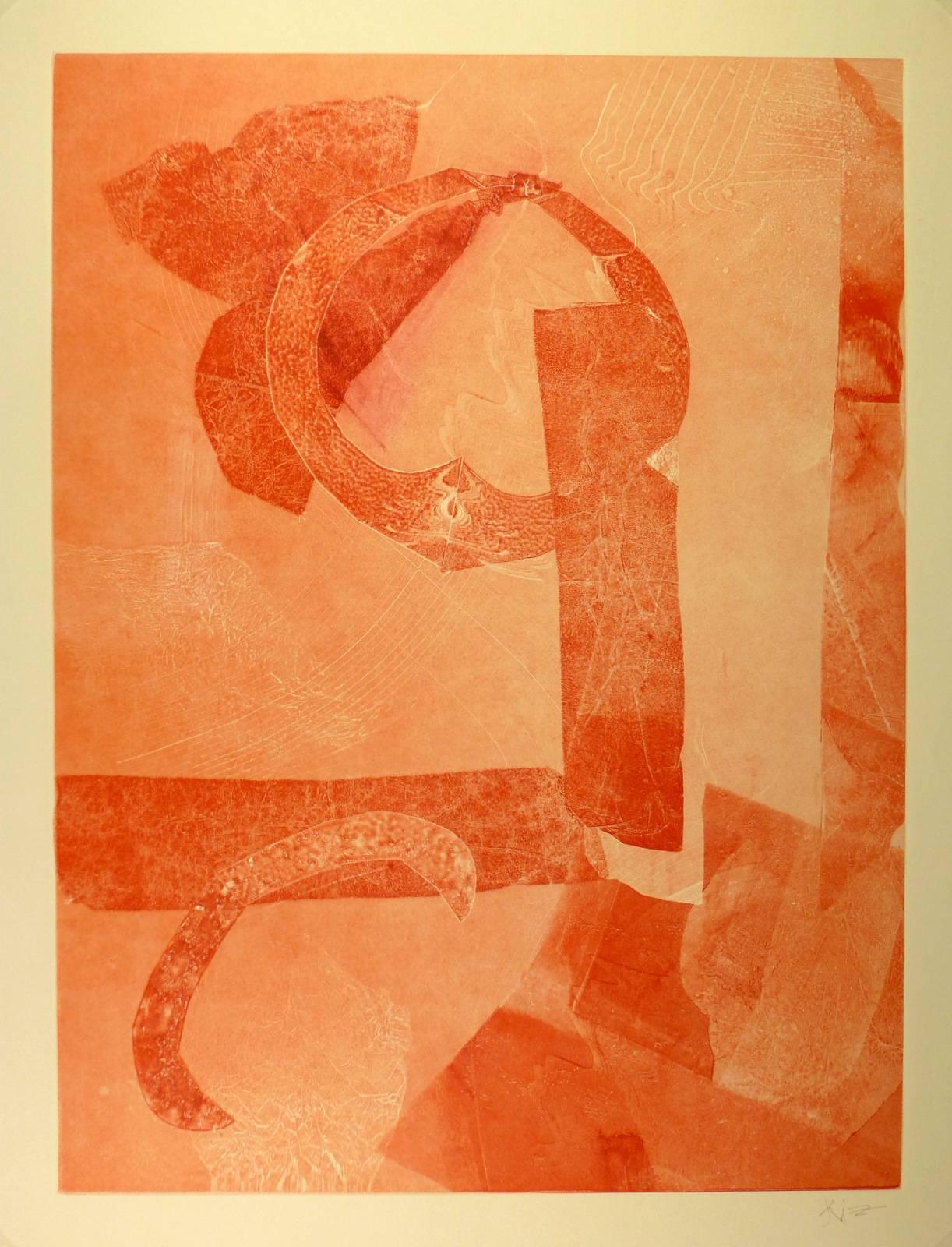 Kismine Varner Abstract Painting - Orange Abstract