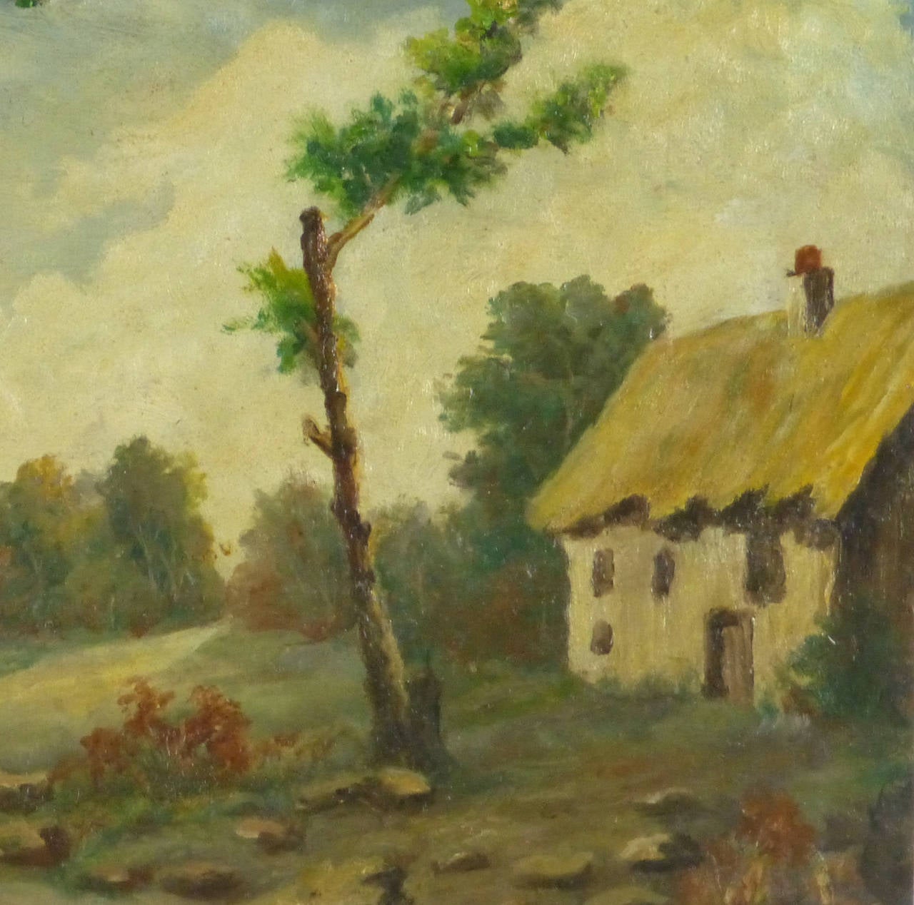 French Country Landscape - Other Art Style Painting by Unknown