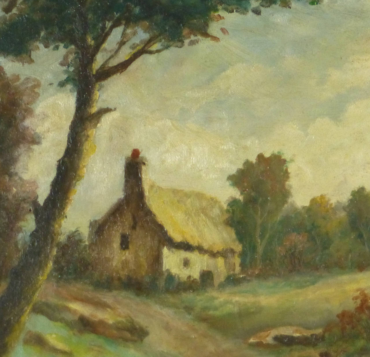 French Country Landscape - Painting by Unknown