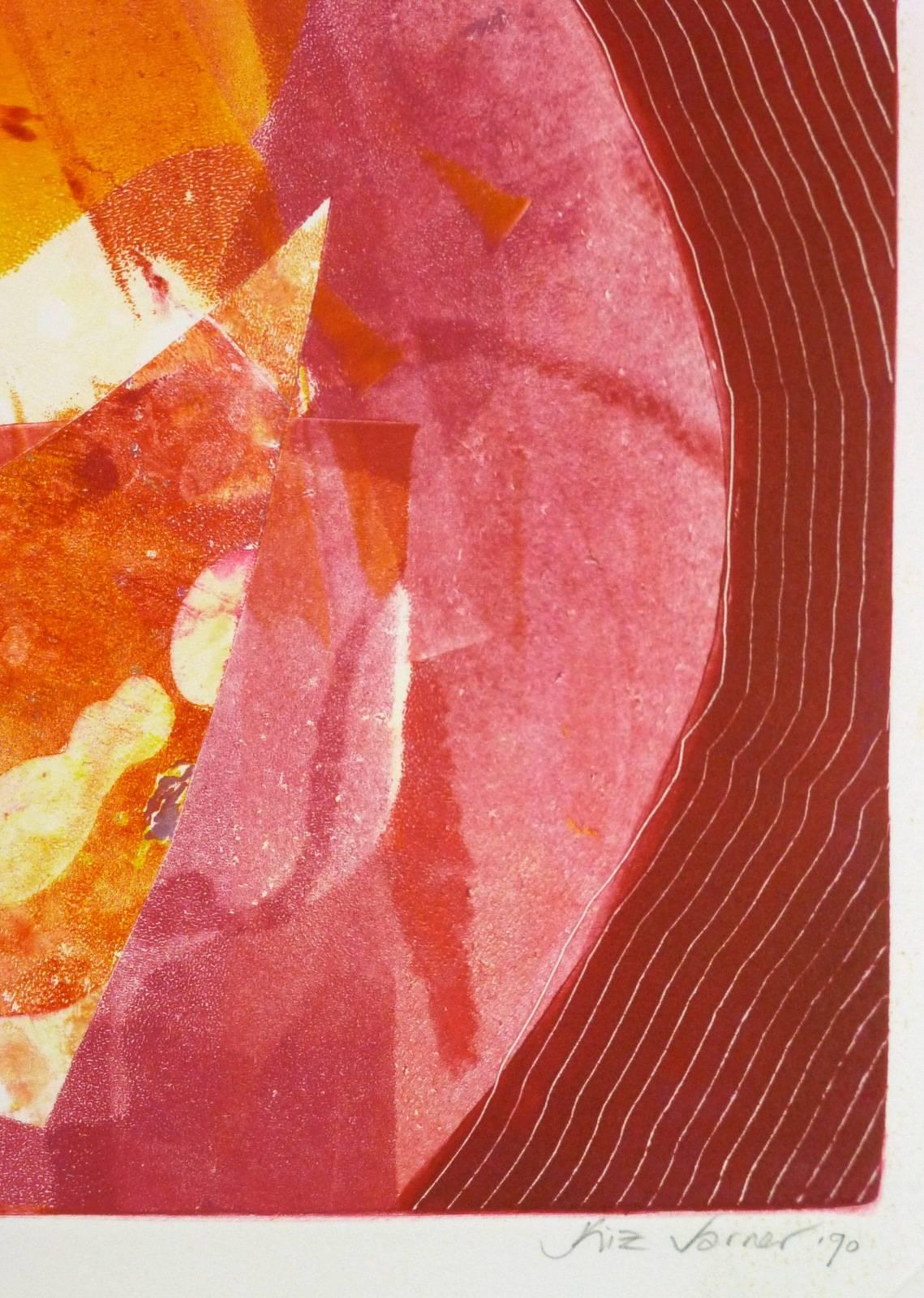 Abstract in Red & Orange - Print by Kismine Varner