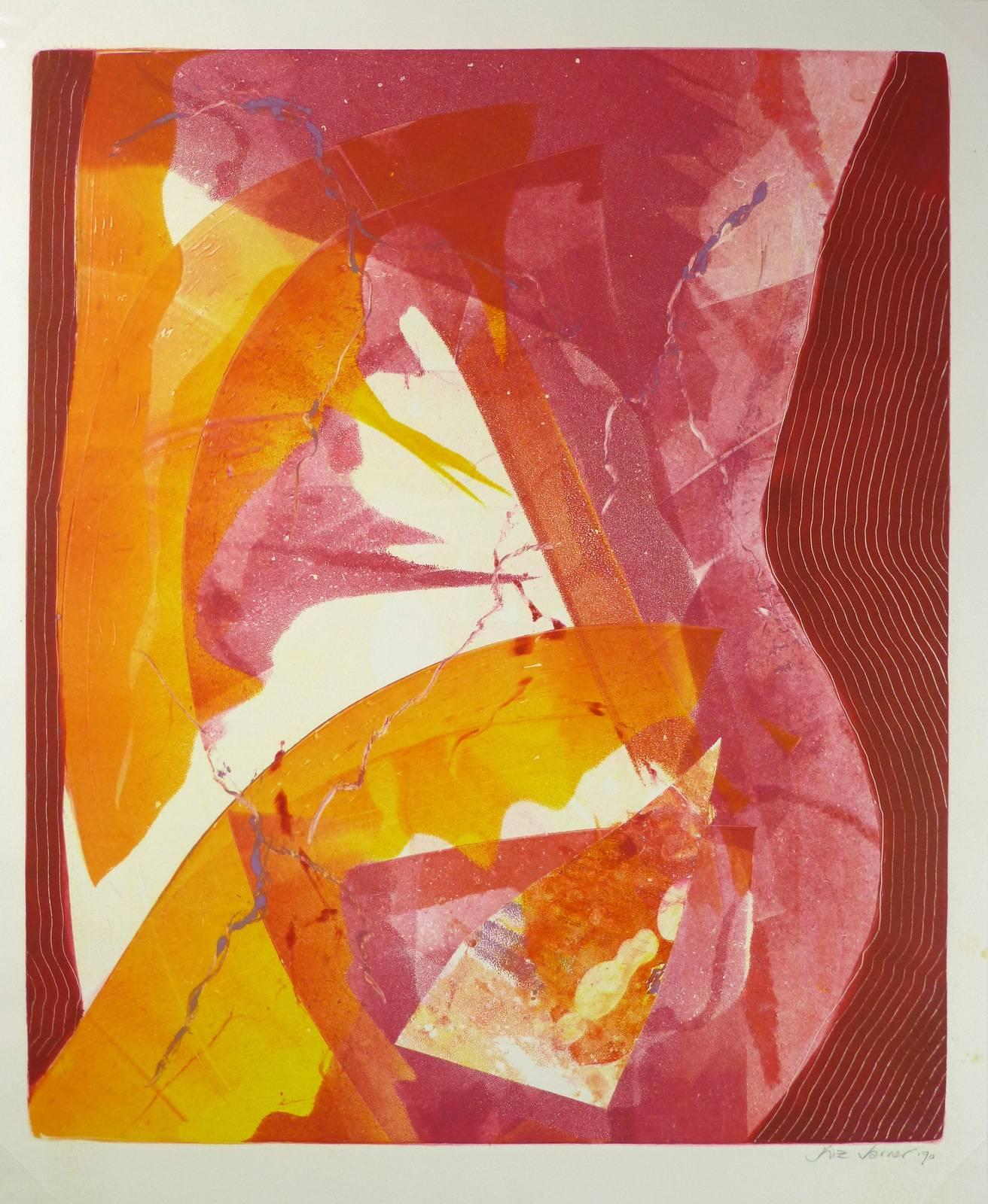 Kismine Varner Abstract Print - Abstract in Red & Orange