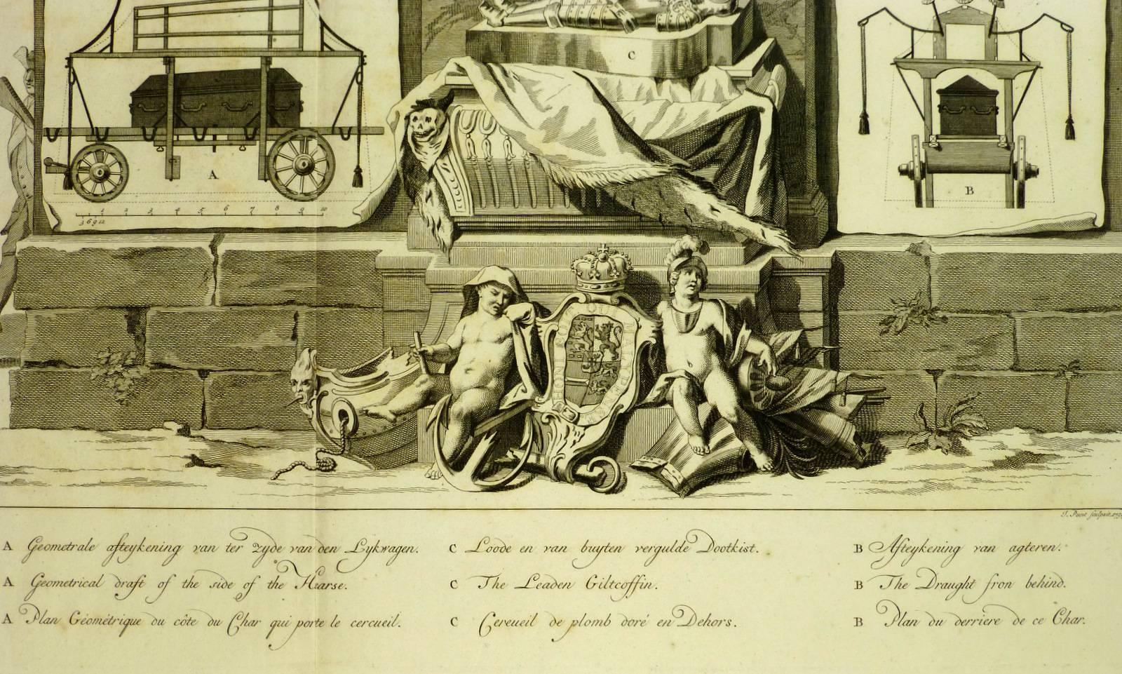 Hearse & Coffin - Print by Pieter van Cuyck