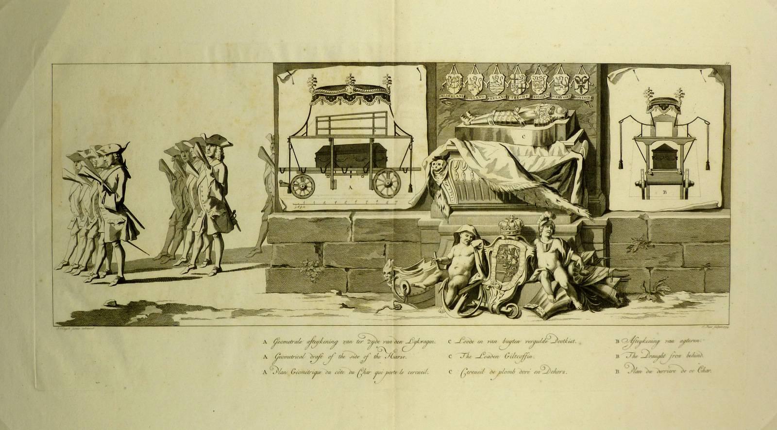 Pieter van Cuyck Figurative Print - Hearse & Coffin