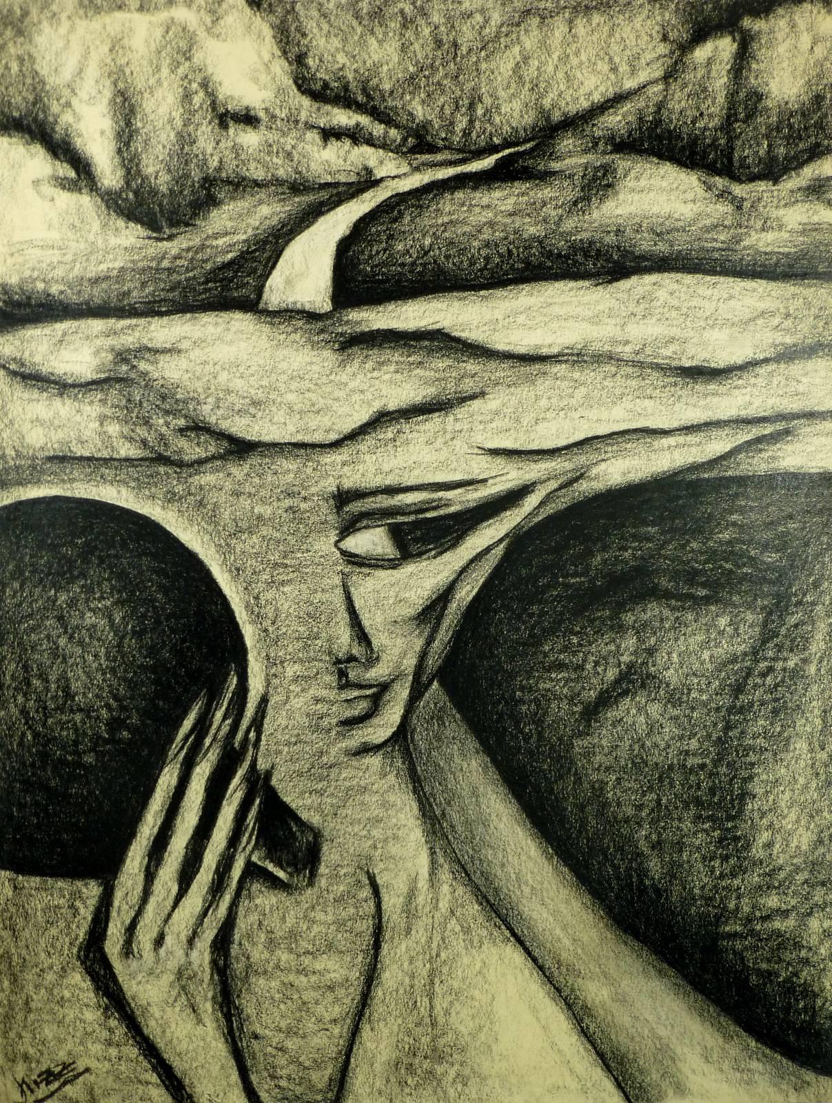 Abstract Drawing di Kismine Varner - Volto astratto