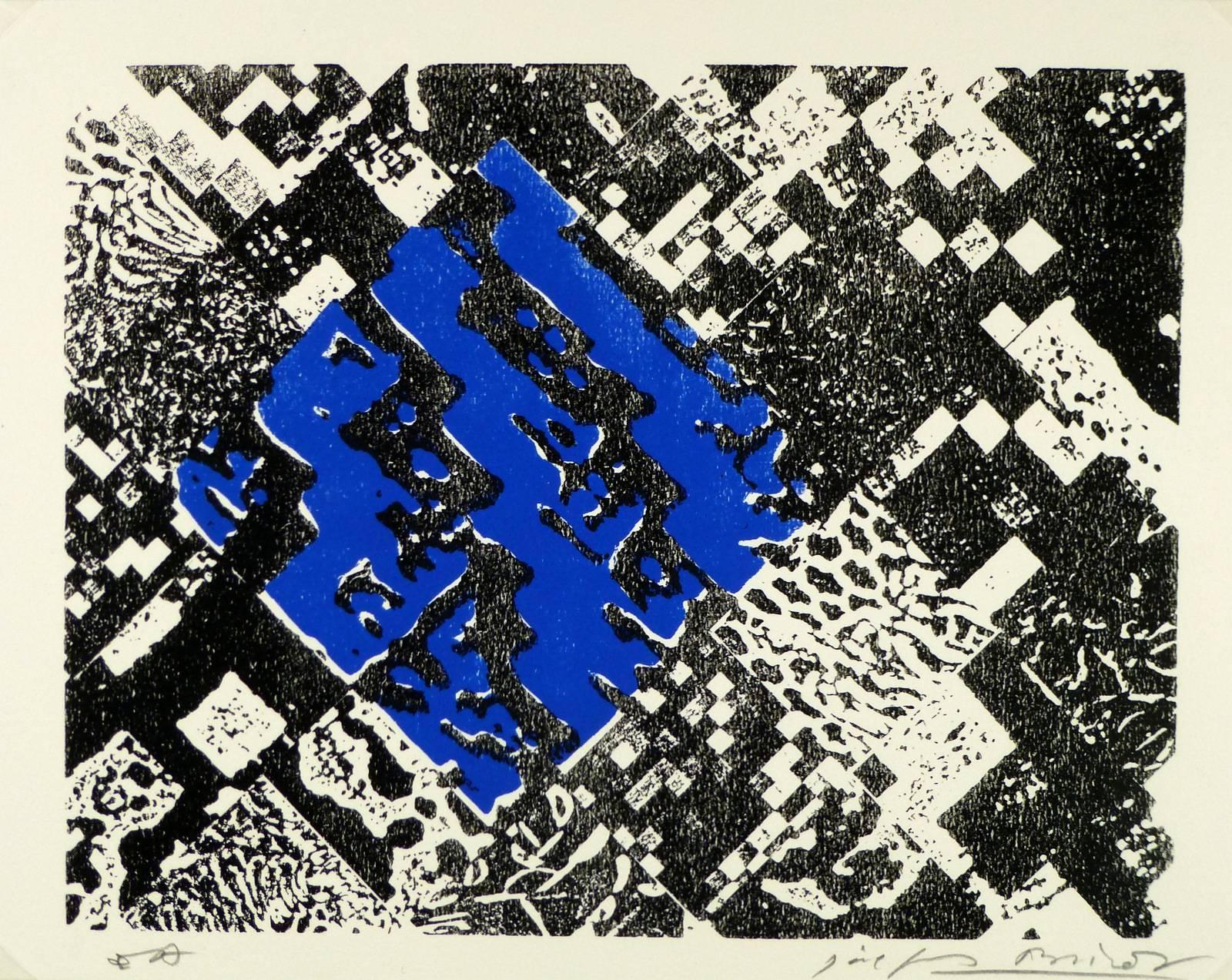 Astratto nero e blu