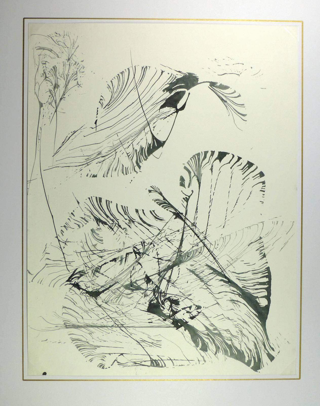Abstraktes Laub (Beige), Landscape Art, von Unknown