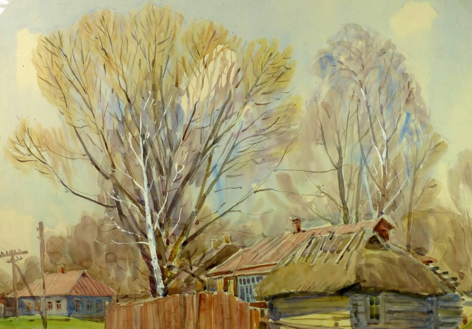 Unknown Landscape Art - Trees Above Rooftops