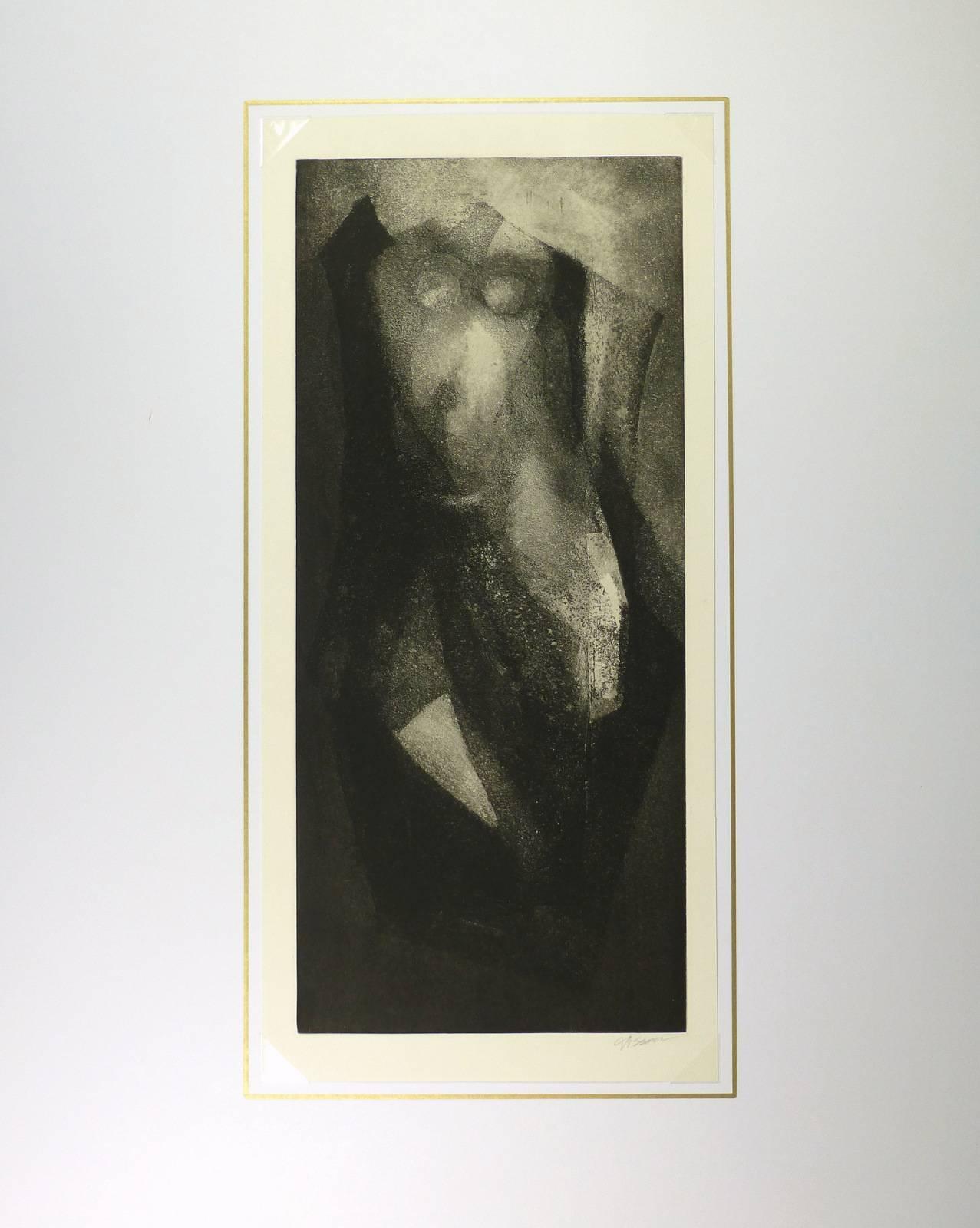 Unknown Nude Print - Etching Nude