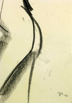 Pregnant Female Charcoal Nude