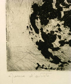 Abstract Black and Grey Etching