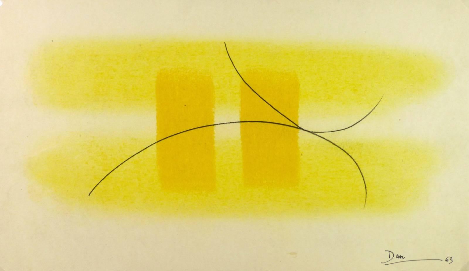Dan Cambo Abstract Painting - Yellow Abstract