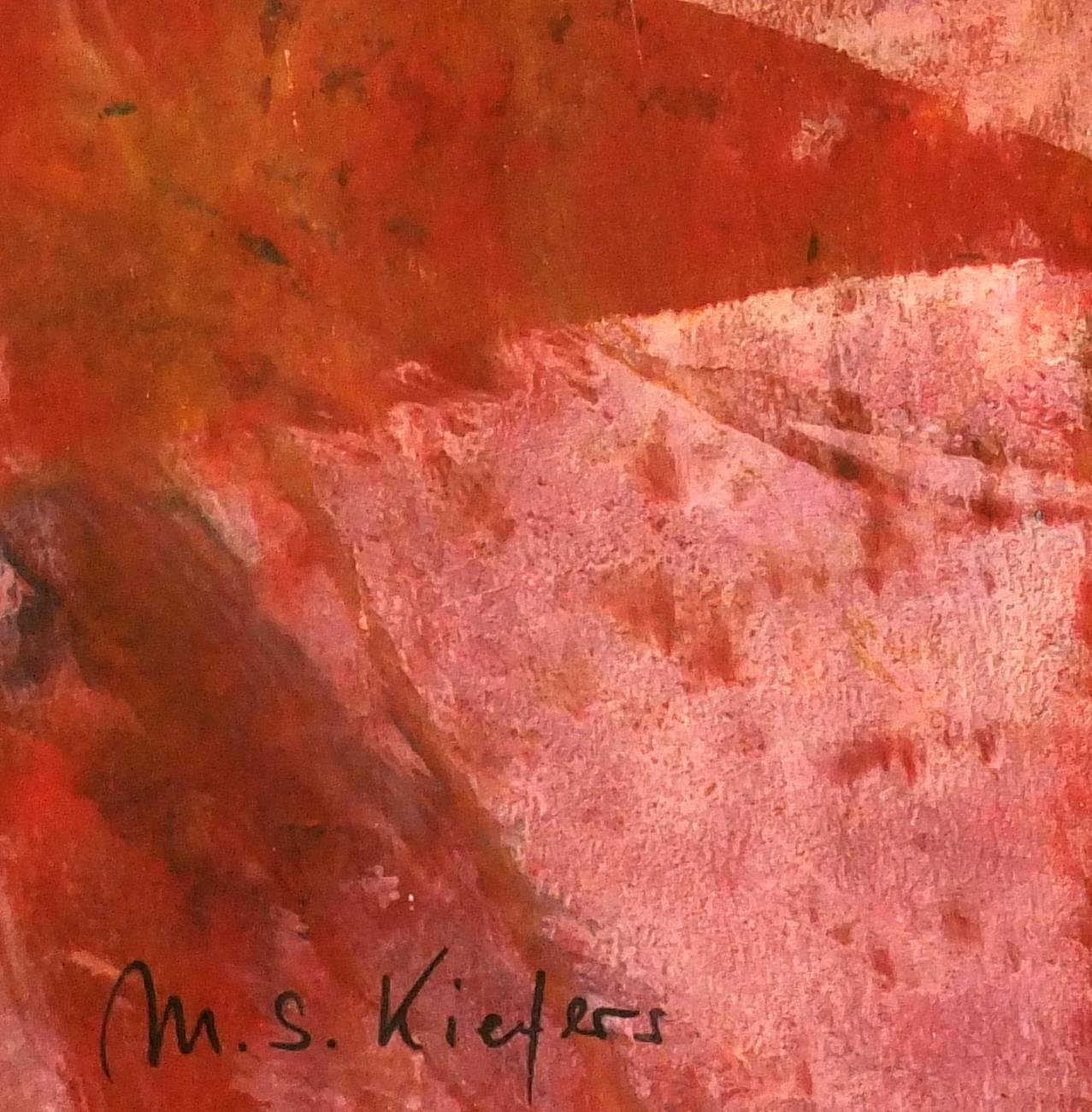 Red Abstract - Painting by Michael Keifers