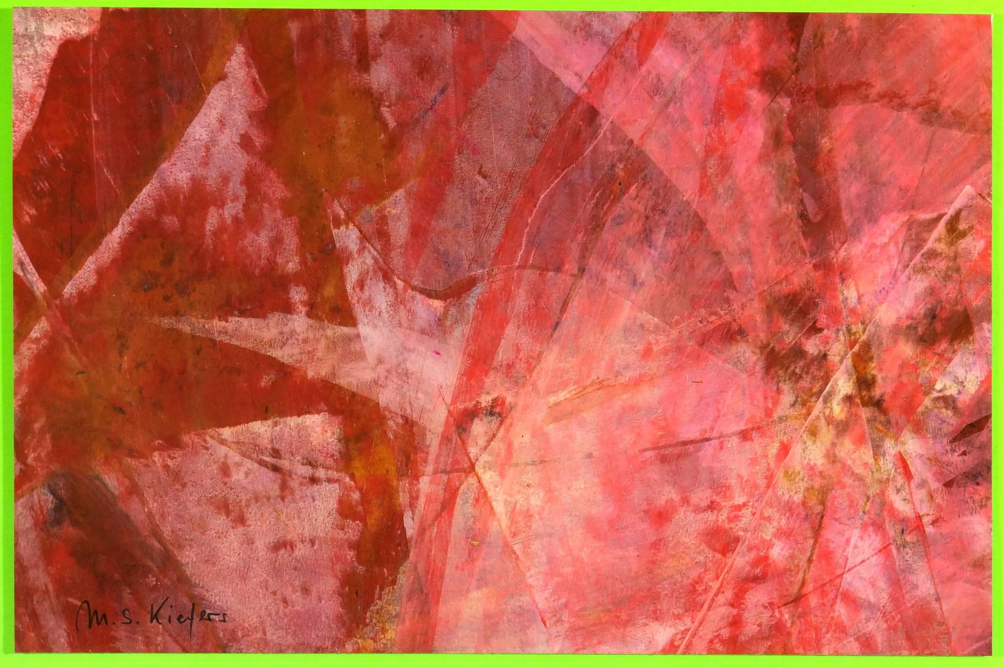 Red Abstract - Orange Abstract Painting by Michael Keifers