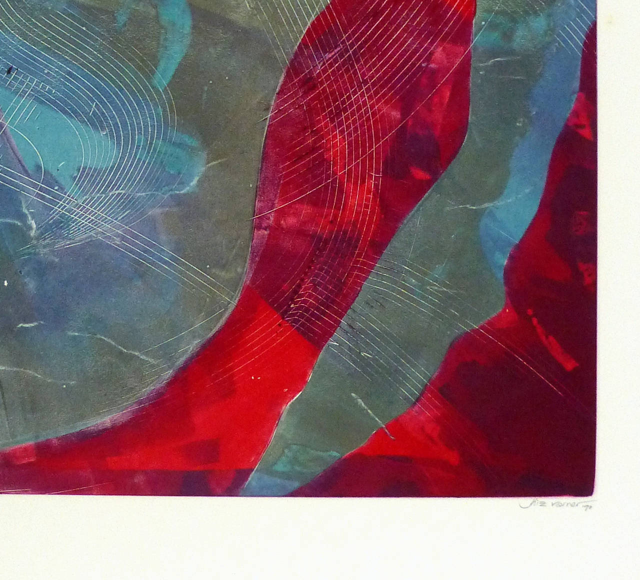 Peinture abstraite américaine - Abstrait Mixed Media Art par Kismine Varner