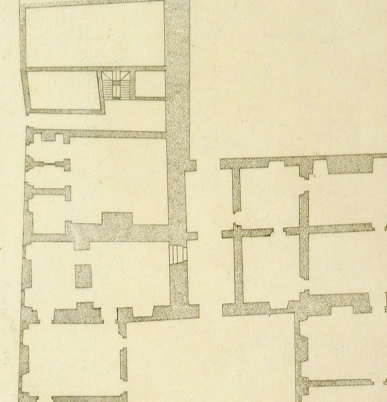 Antique Architectural Floorplan of Palace of Grand Duke of Tuscany