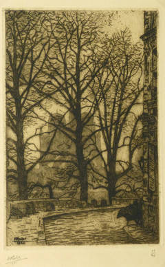 Vintage Paris Notre Dame Landscape