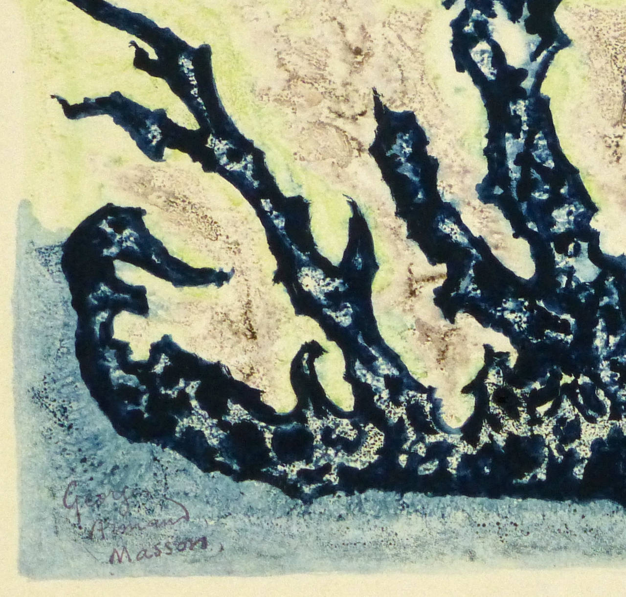 Vintage French Abstract Monotype