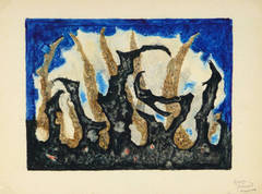 Vintage French Abstract Monotype