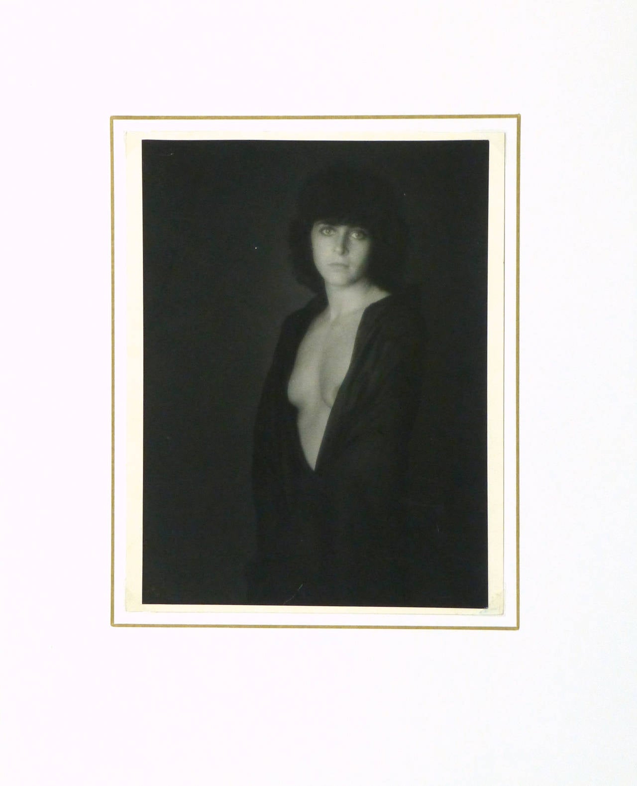 Vintage French Black and White Photograph - Dévêtue (Undressed) - Gray Nude Photograph by Unknown