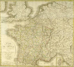 Large Antique Map of France, 1821 5