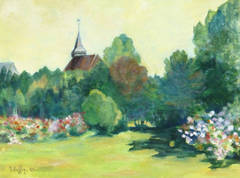 French Acrylic Landscape - The Steeple