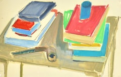 Vintage French Still-Life Painting - The Reader's Table