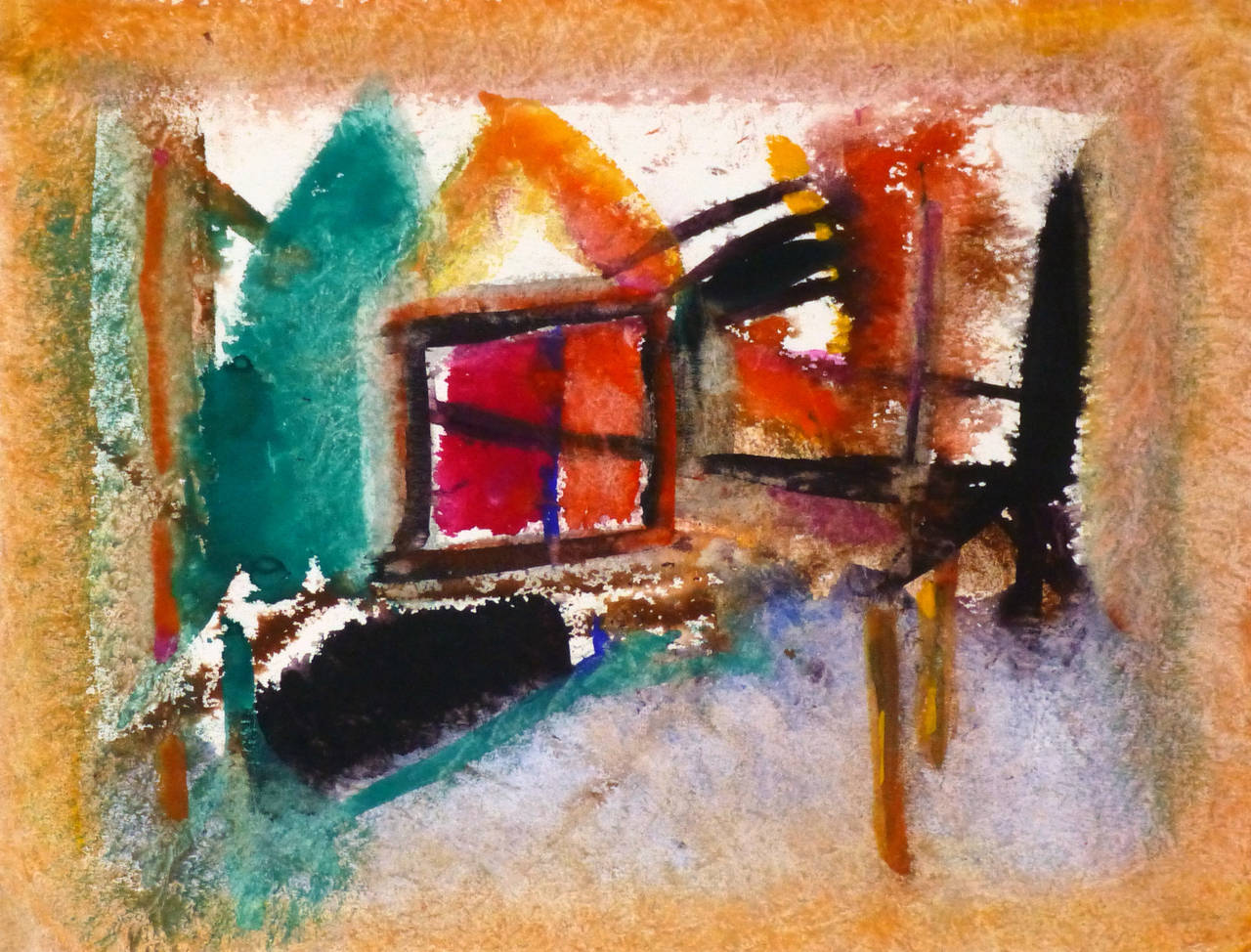 Collioure Abstract Painting - French Abstract