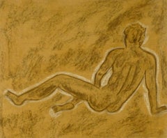 French Charcoal Sketch - Male Nude