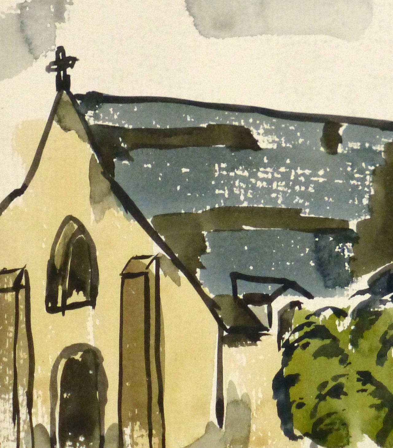 Vintage-Aquarell-Kristallgemälde – Art von Unknown