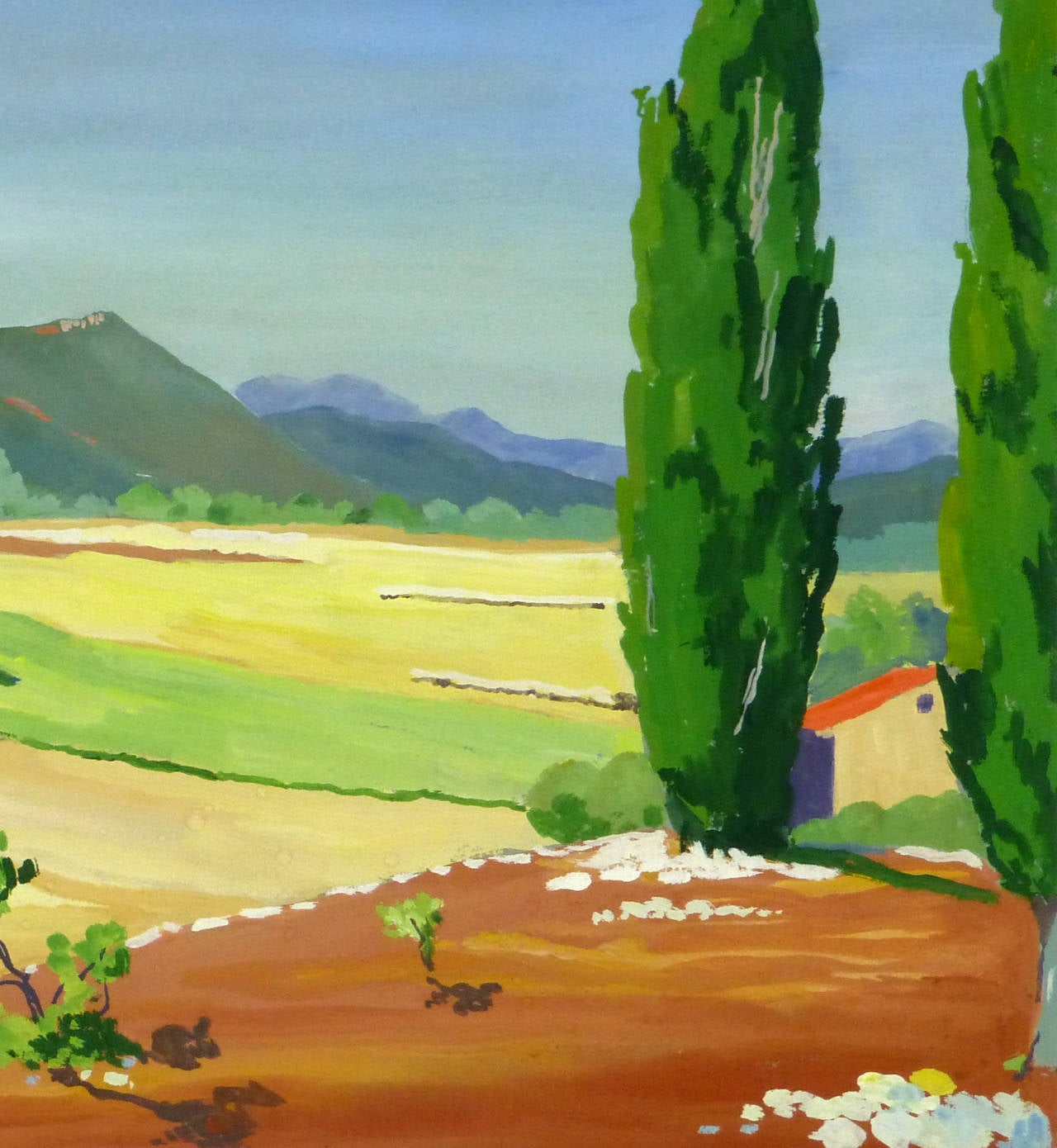 gouache landscape paintings