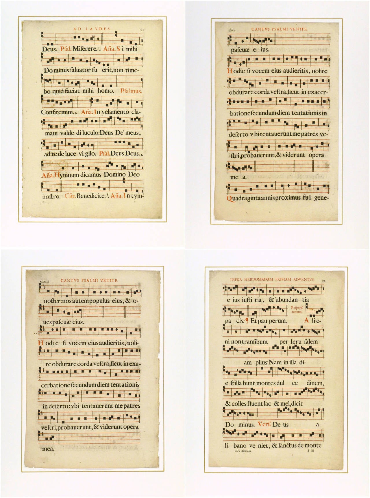 Antique Music Sheets - Set of 4 6