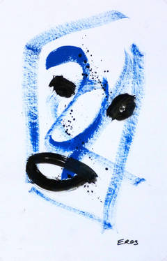 French Abstract Acrylic - Blue in the Face