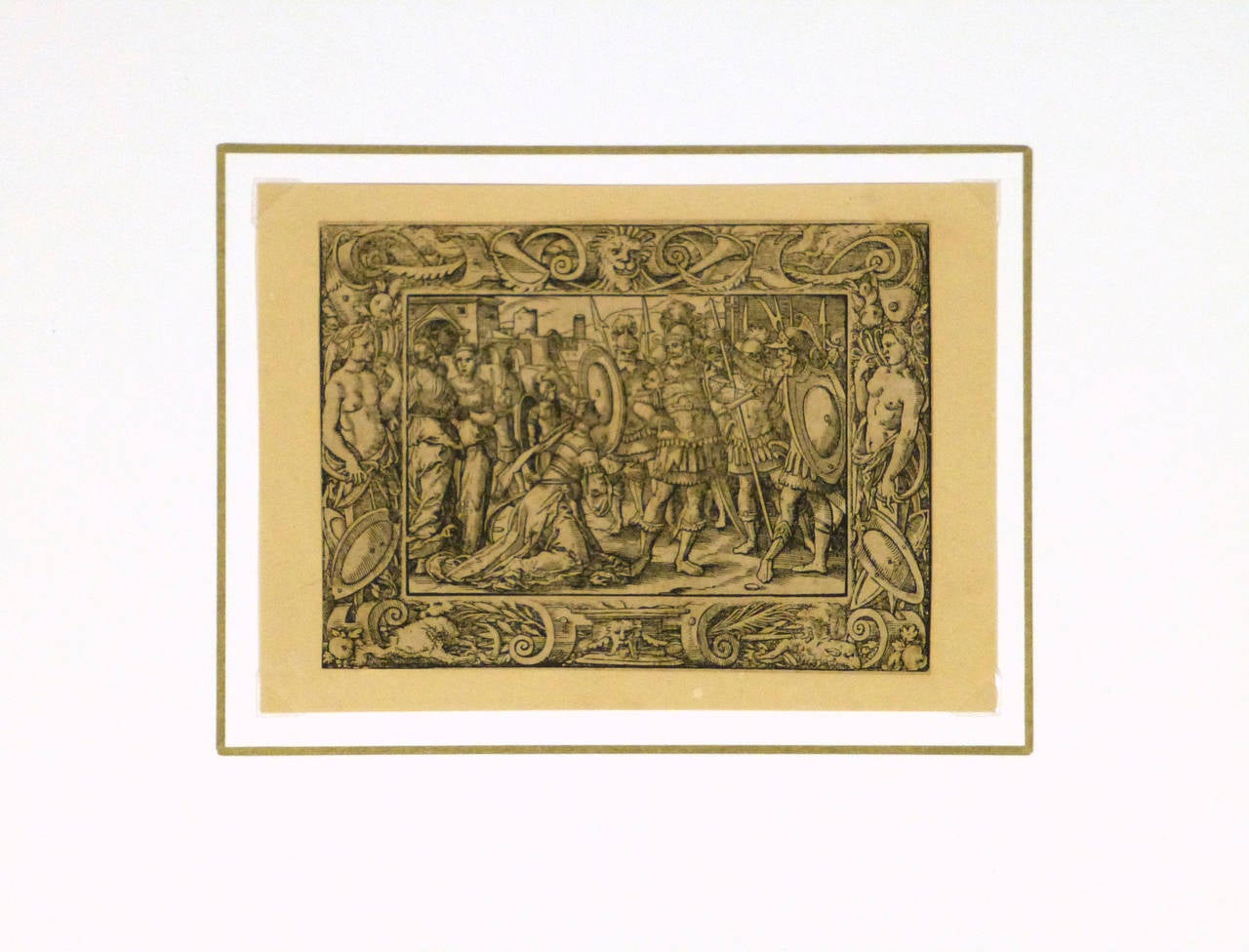 Antique Woodcut Engraving - The Surrender 1