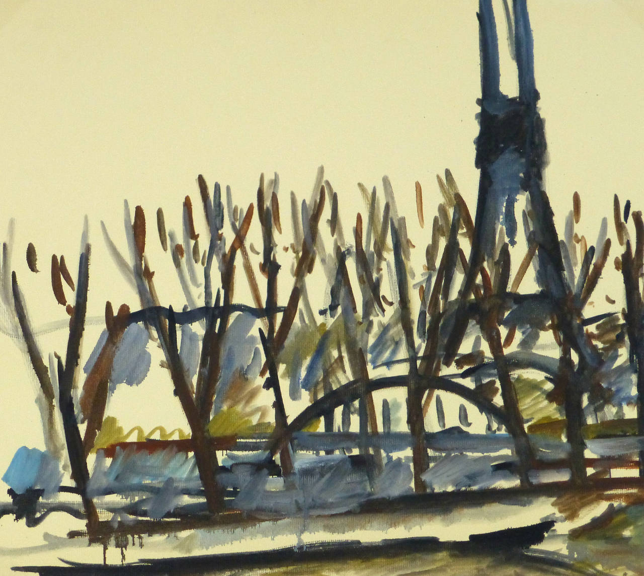 R. Rémy Landscape Painting - French Paris Landscape - Eiffel Tower