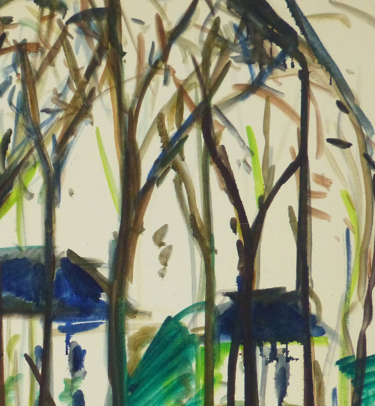 Vintage French Landscape Painting -  Woodland