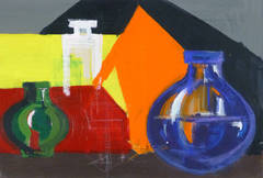 Vintage Abstract Still Life - Glass Bottles Study
