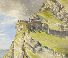 Paesaggio antico ad acquerello - Porth Dafarch, Inghilterra