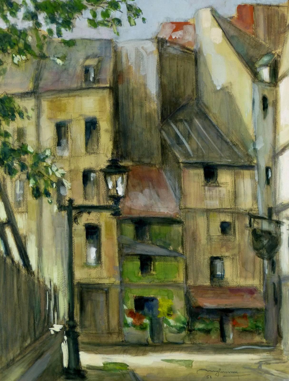 Unknown Landscape Painting - City Street