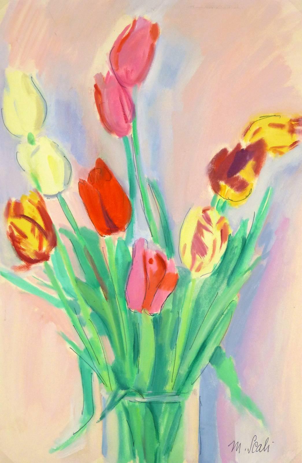 Madeleine Scali Still-Life Painting - Tulips