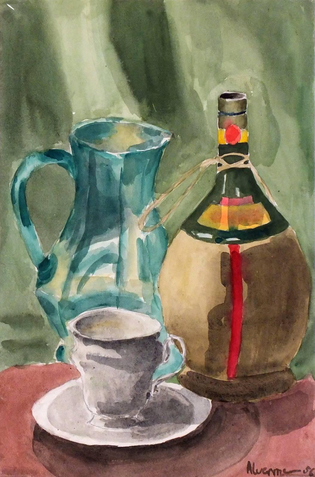 Unknown Still-Life – Stillleben-Aquarell