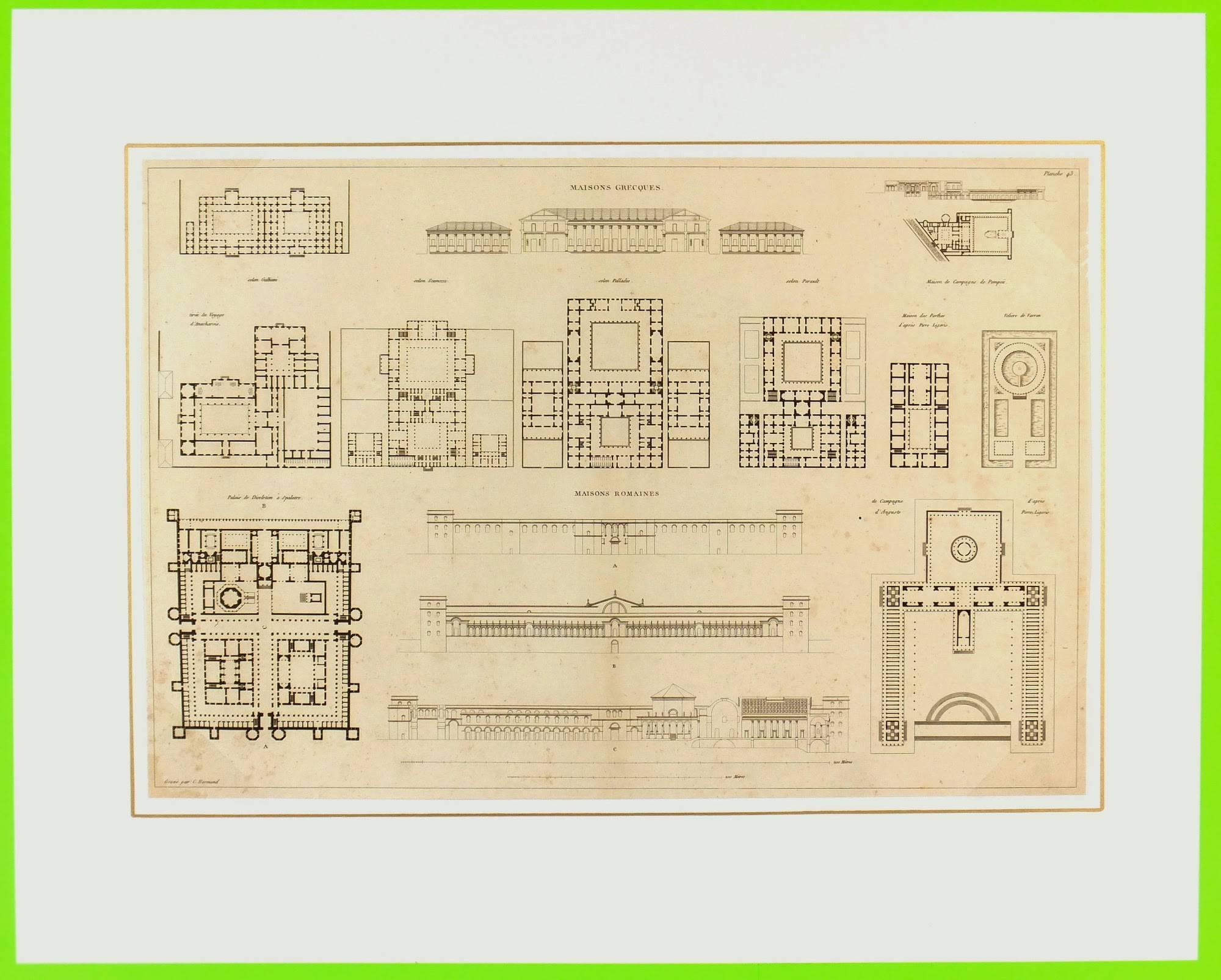 Ancient Greek Homes, 1800 - White Interior Print by Unknown