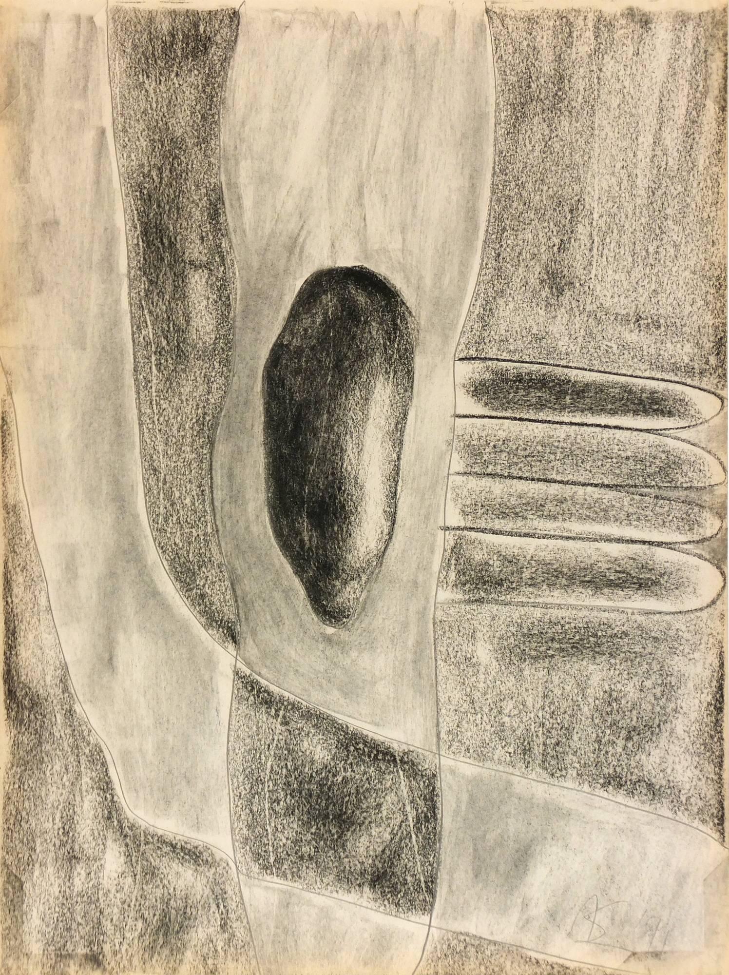 Unknown Abstract Drawing - Charcoal Abstract