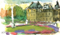 French Watercolor Landscape - Domaine