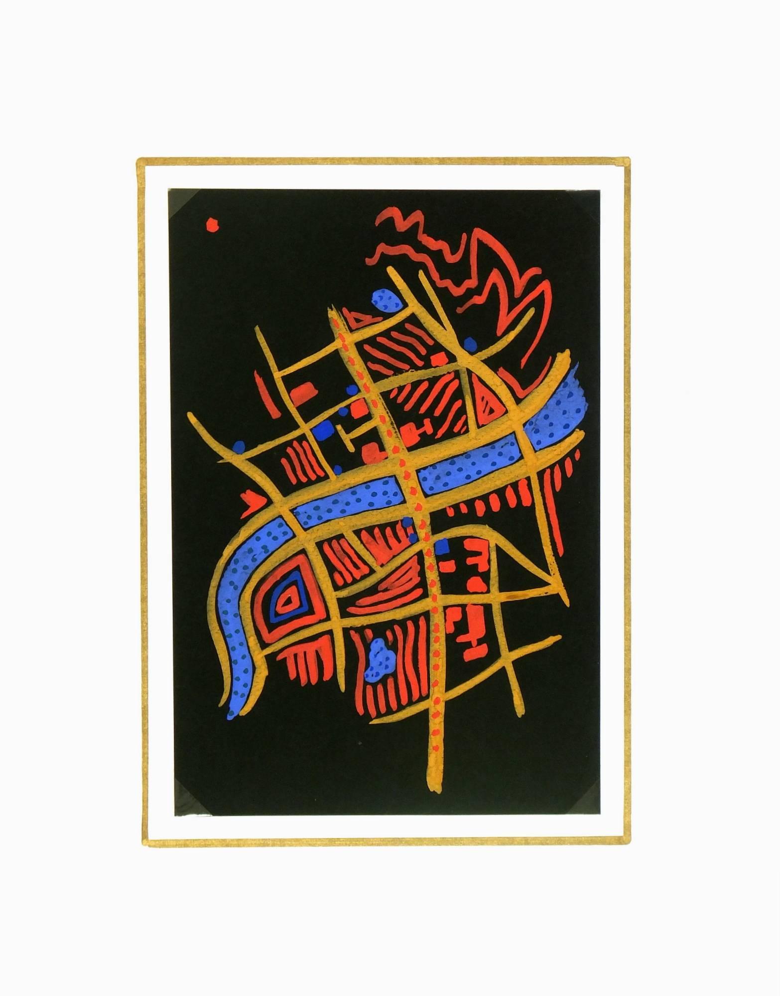 Astratto su nero - Abstract Painting Nero di Unknown