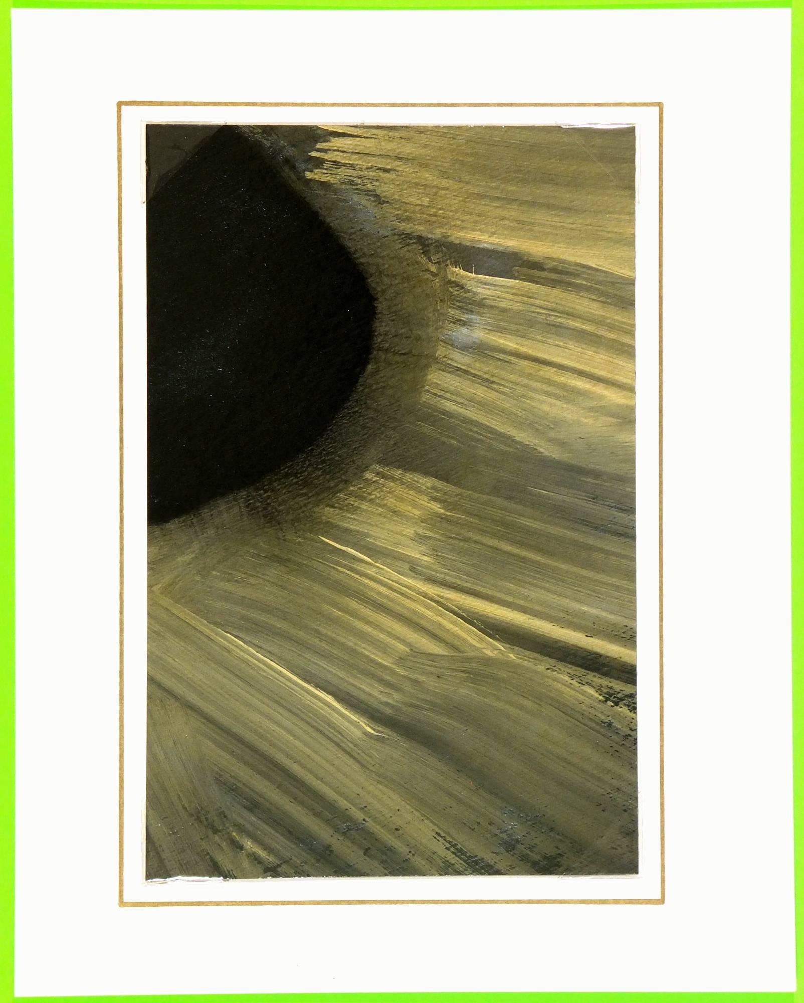 abstraite verte - Marron Abstract Painting par Unknown